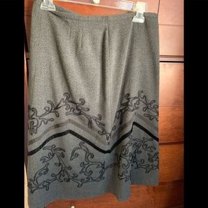 Loft embroidered skirt